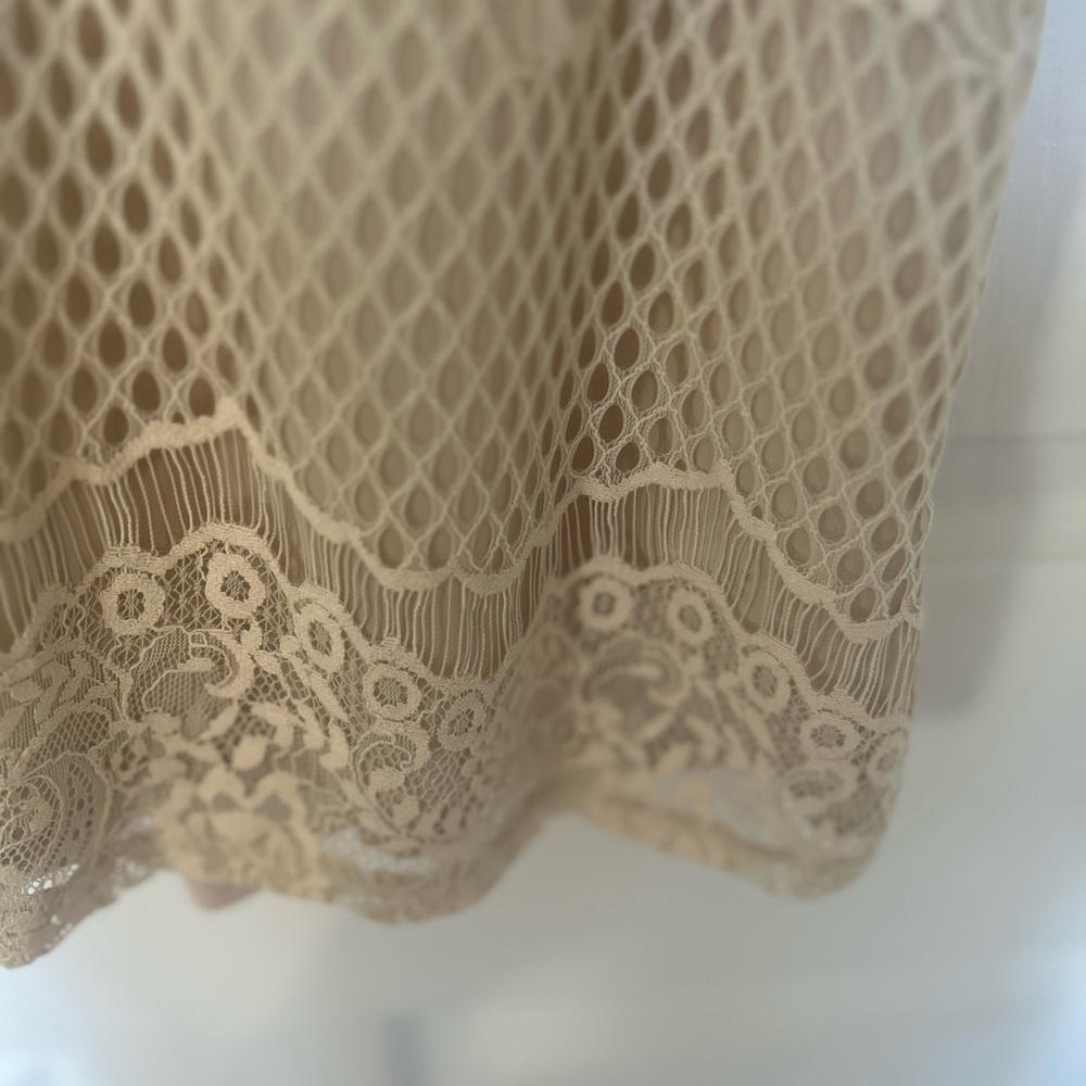 Sleeveless High-Neck Top Ivory | Romantic Vintage Style | M - Picture 7 of 10